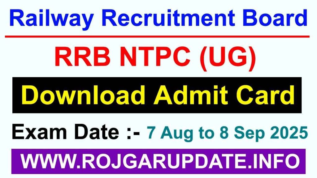 RRB NTPC UG Admit Card 2025